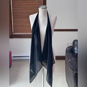 White House Black Market Sheer Black Scarf